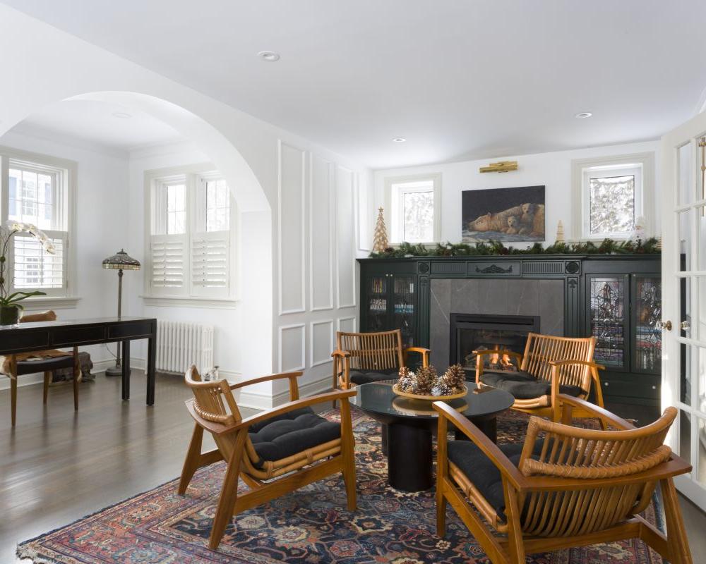 Living room wall mouldings