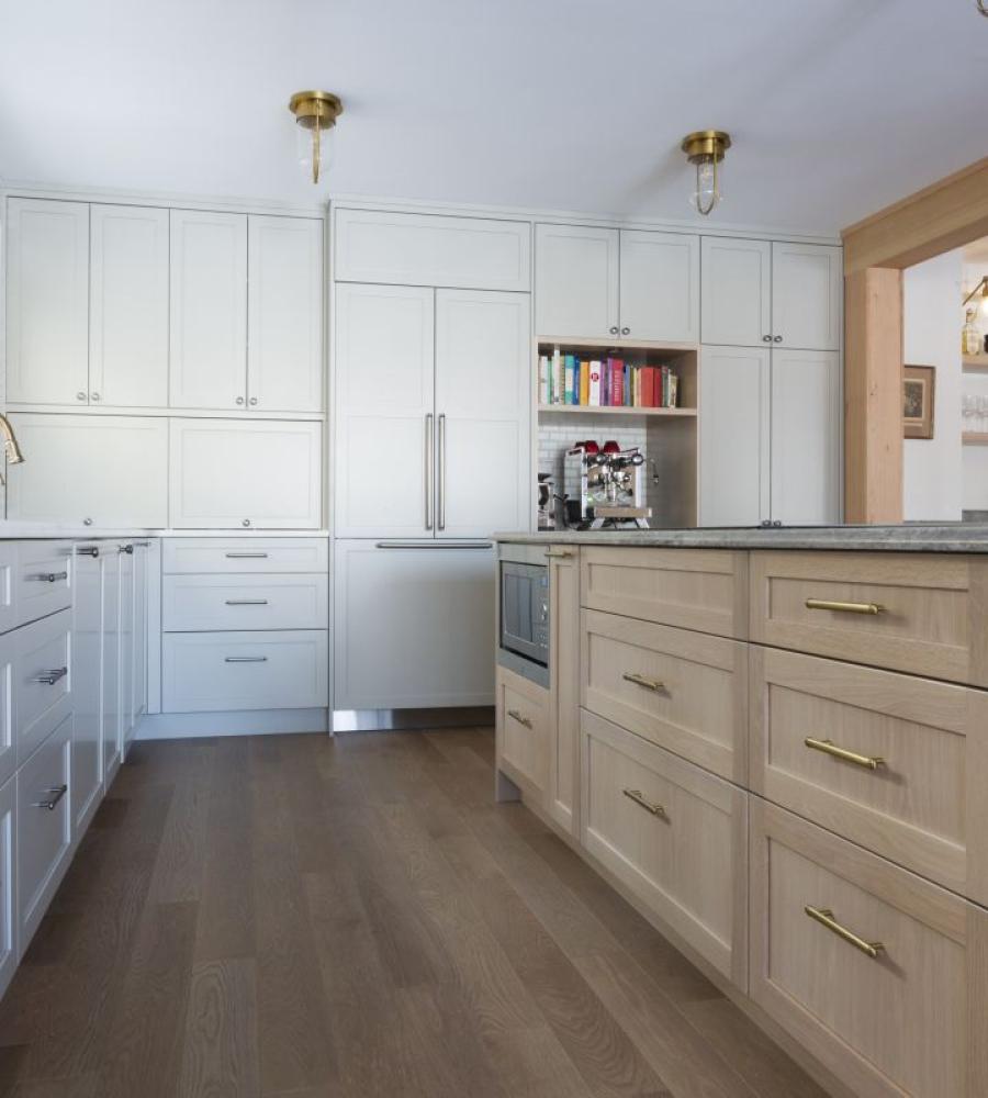 Major kitchen renovation with custom cabinetry