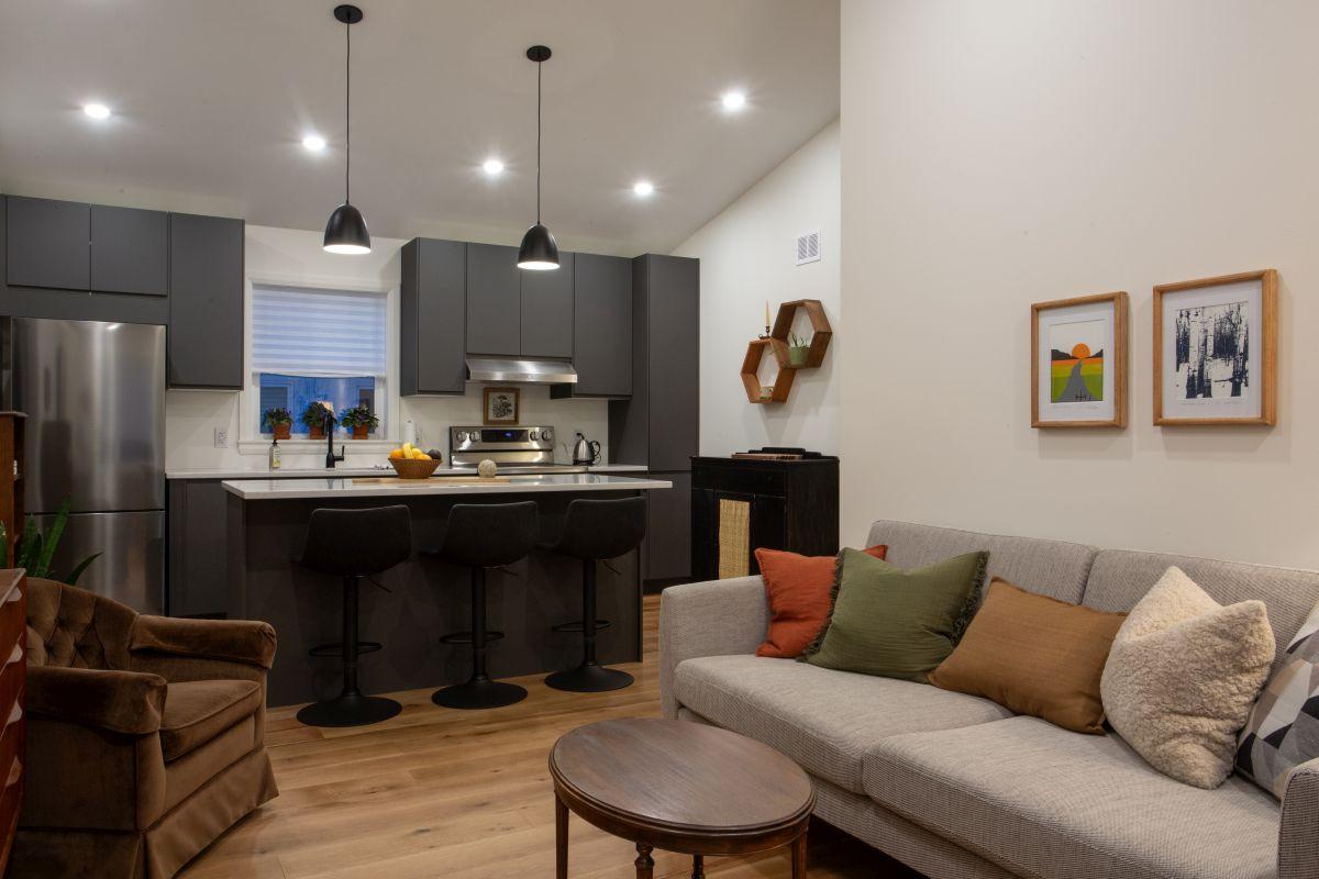 Secondary suite custom build with warm accents